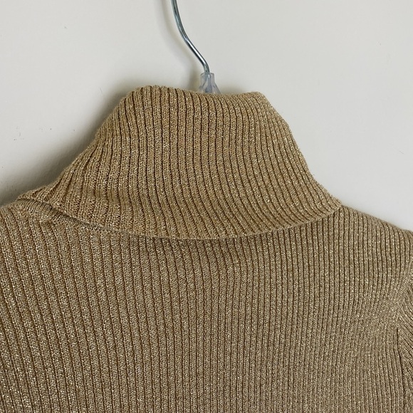 Lauren Ralph Lauren Cotton Gold Metallic Sweaters for Women, Size M - Picture 8 of 11